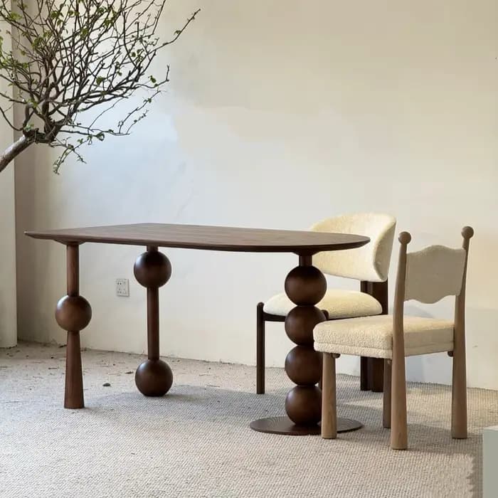 Table à manger Vintage peu encombrante, esthétique de qualité supérieure, élégante, de luxe, Design