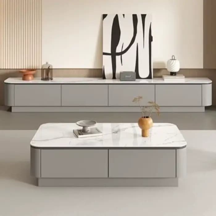 Table basse nordique design rangement de magazines Antique