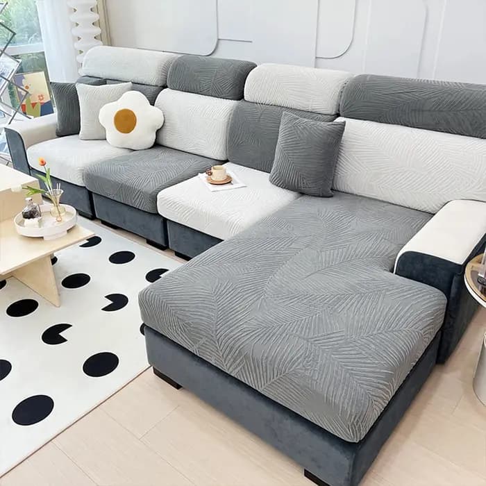 Housse de canapé imperméable en jacquard extensible