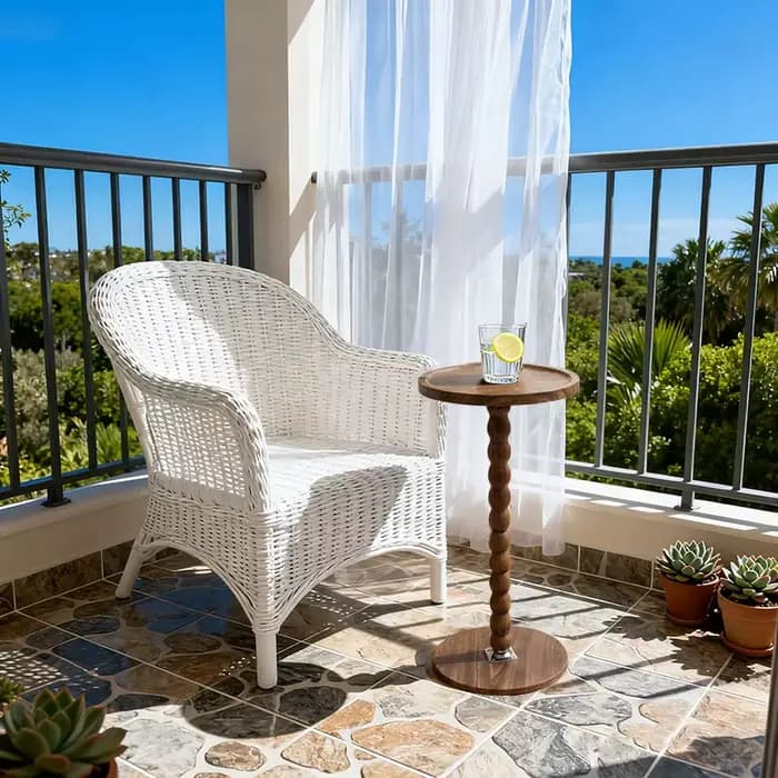 Table d'appoint ronde, petite table à boissons pour petits espaces