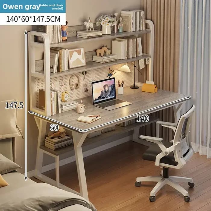 Bureau d'ordinateur stable avec étagère intégrée