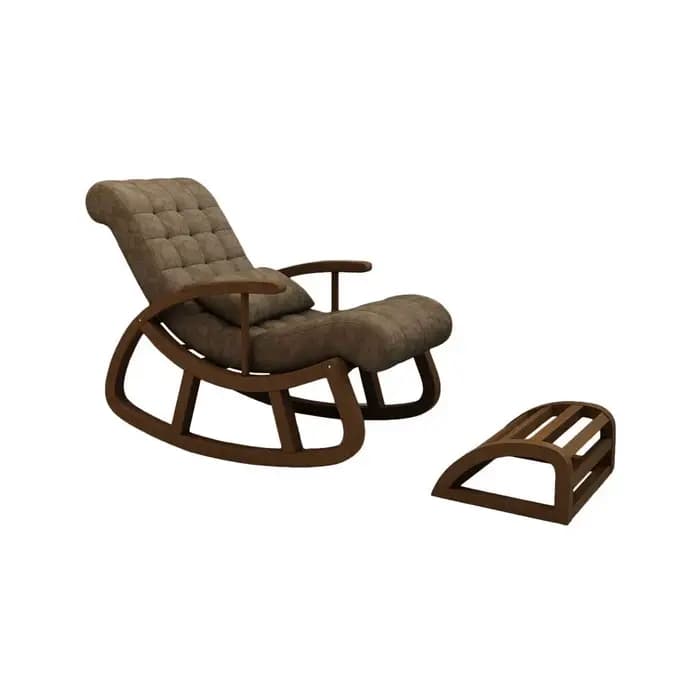 Chaise de salle à manger à dossier enveloppé de cuir