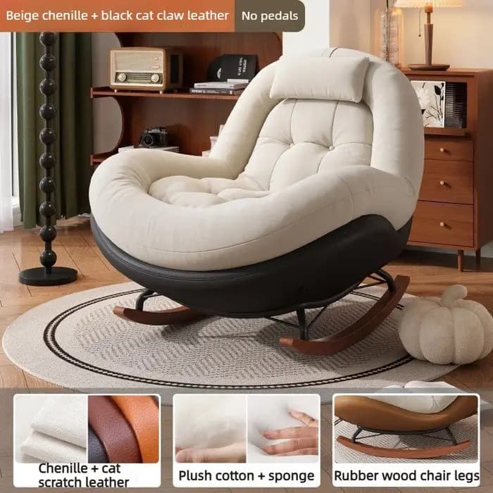 Nouveau fauteuil à bascule individuel pour salon et balcon