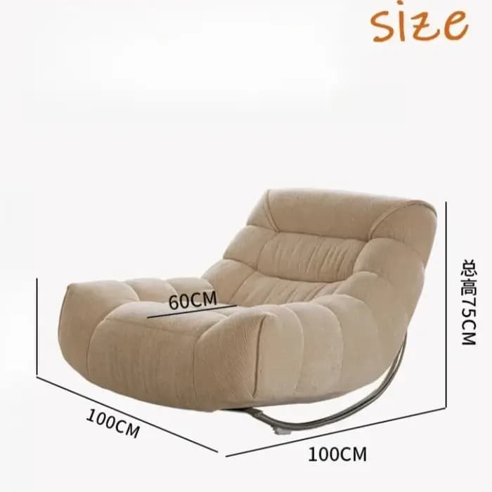 Fauteuil de lecture à bascule pour adultes