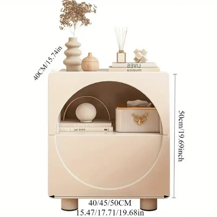 Table de chevet à vent crème française