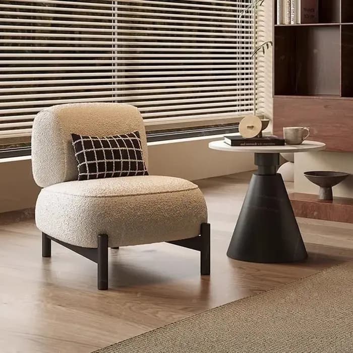 Fauteuil individuel Joylive style crème pour salon