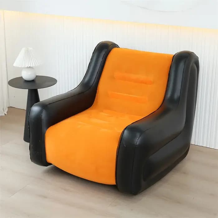 Canapé paresseux pliant, chaise longue gonflable, plis épais et durables, chaise longue de jeu compa