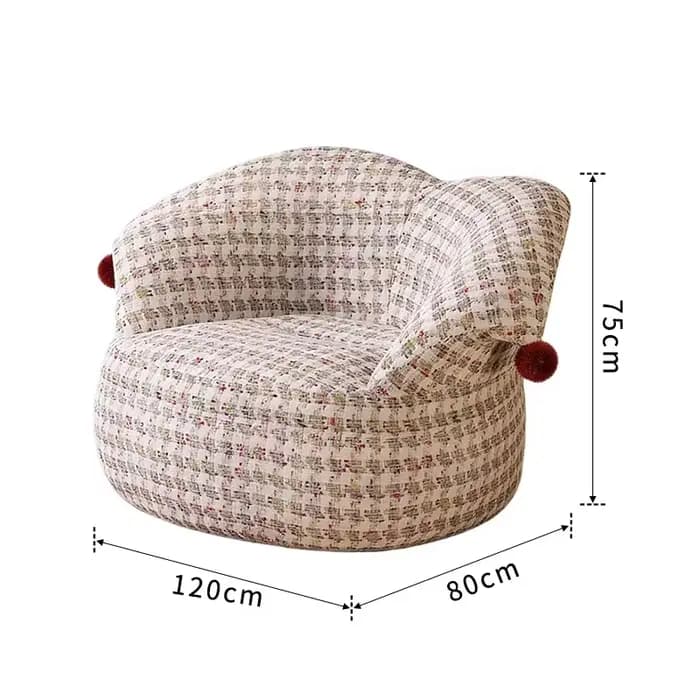 Fauteuil d'appoint vintage de style nordique
