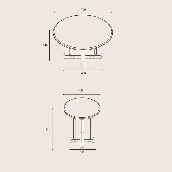 Table basse d'angle vintage style Mid-Century