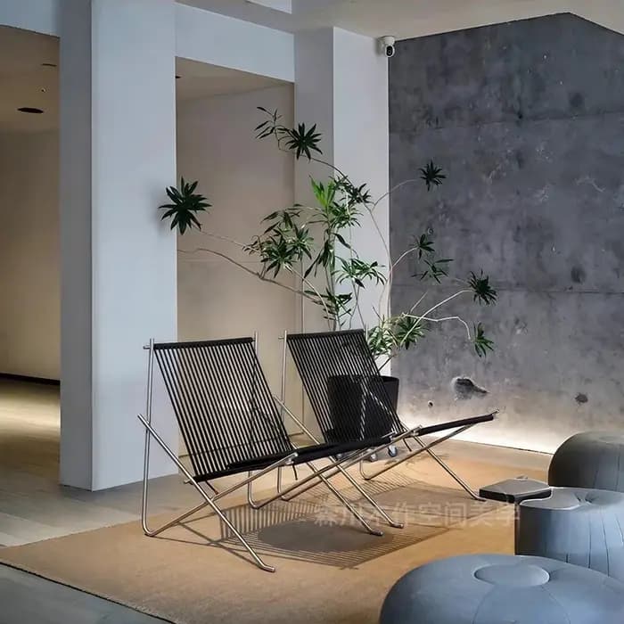 MOMO Bauhaus chaise de loisirs Design Simple salon canapé balcon corde tissée en acier inoxydable cadre solide moderne