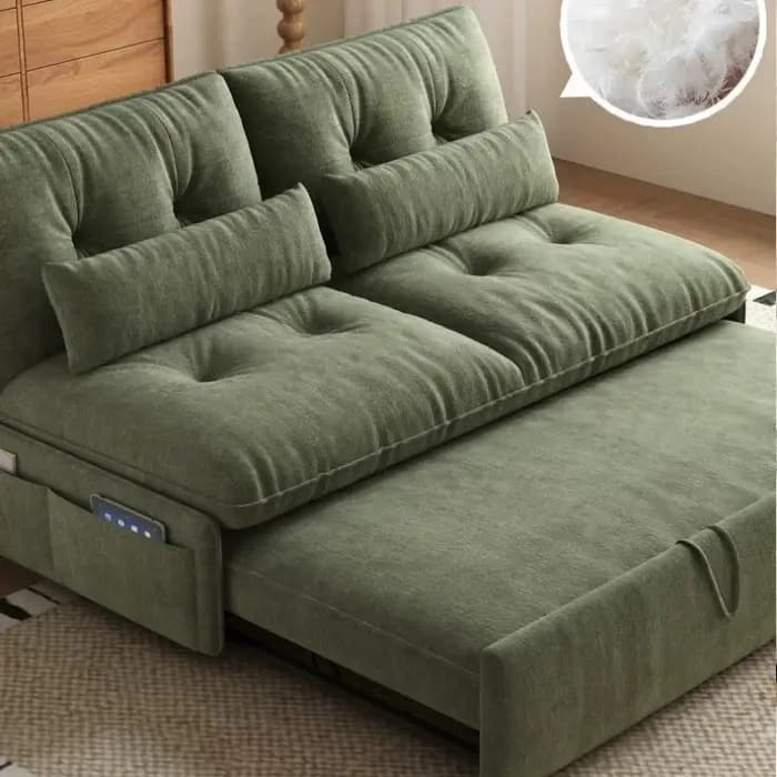 Canapé-lit d'angle pour salon, canapé minimaliste pour hôtel, vert, confortable, doux, meubles pour la maison, meubles du milieu du siècle