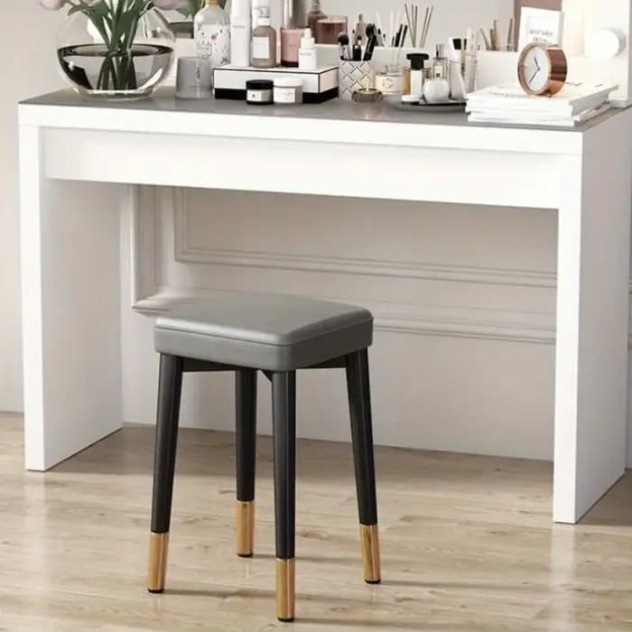 Tabouret rembourré moderne pour salle à manger, salon, chambre à coucher et bureau | avec couvre-p
