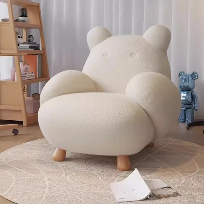 Blanc Kawaii appui-tête chaises salon luxe lecture méditation
