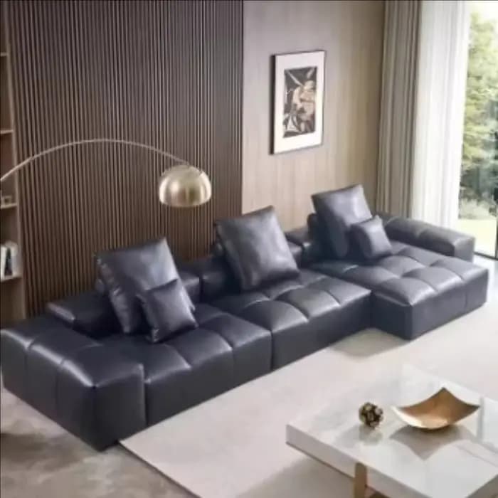 Salon européen canapé de Compression noir luxe grand cinéma