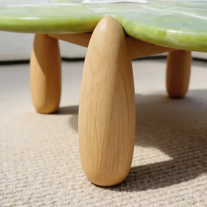 Table basse ronde de qualité avec rangement, style italien minimaliste moderne, table d'appoint esthétique haut de gamme, meuble de salon