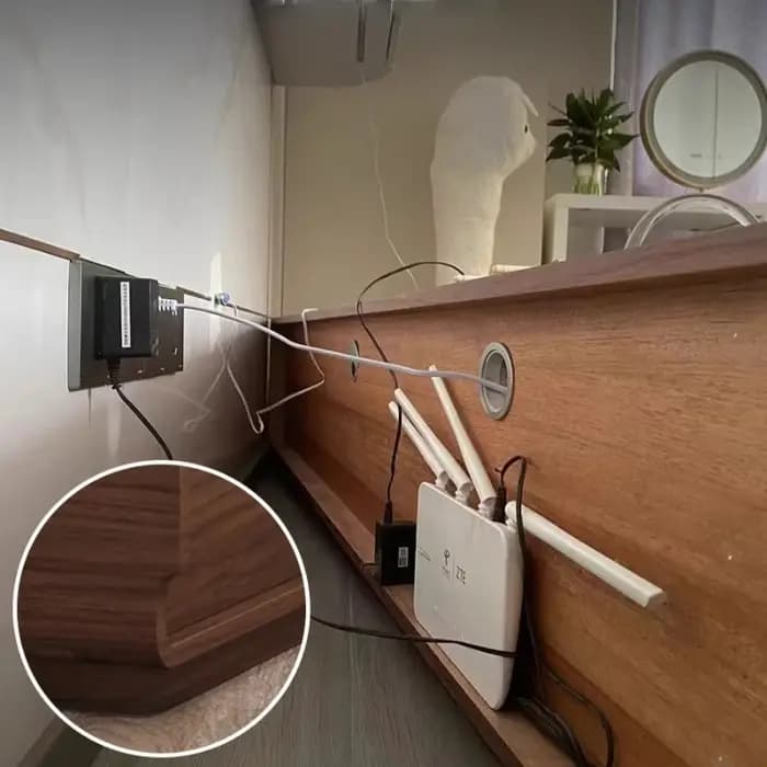 Meuble Tv marron en bois massif