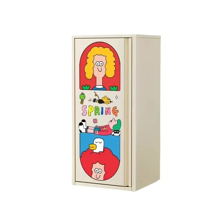 Meubles de salon modernes : Vitrine créative et élégante de style crème