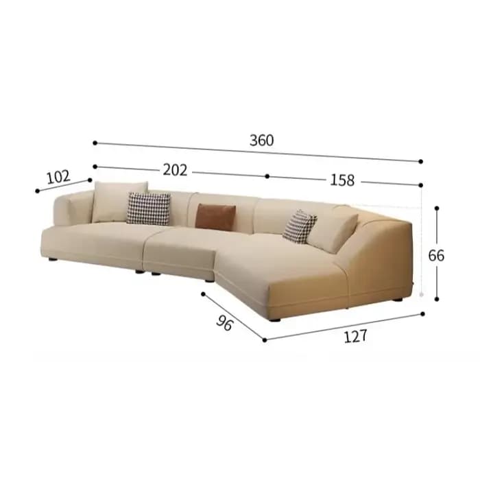 Canapé de salon en tissu moelleux de luxe nordique pour adultes
