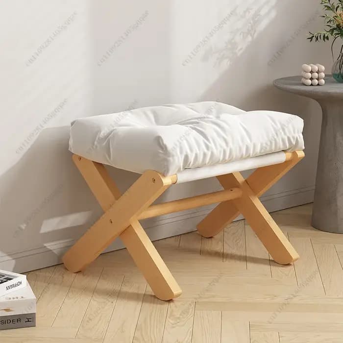 Repose-pieds Ottoman pour Canapé, Repose-pieds Domestique, Repose-pieds en Bois Massif pour Bureau et Pause Déjeuner