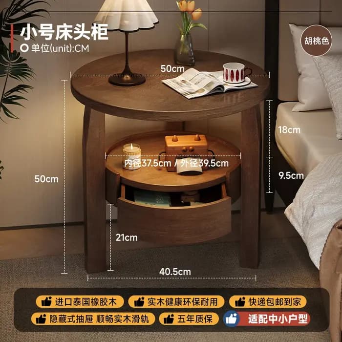 Wabi Sabi tables de chevet rustiques avec tiroirs rangement chambre tables de chevet latérales migno