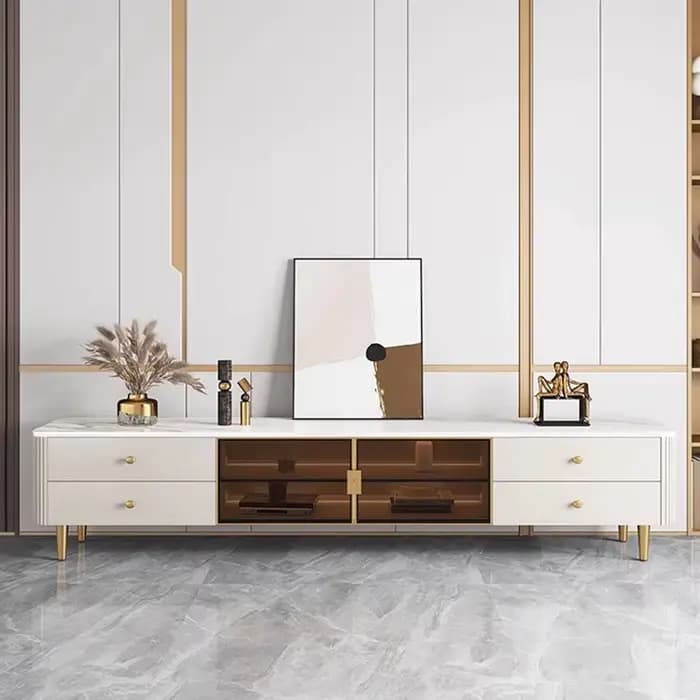 Moderne avec support meuble Tv français luxe beauté minimaliste