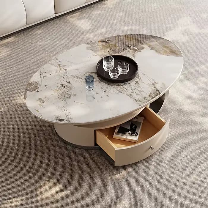 Petite table basse naren acier inoxydable