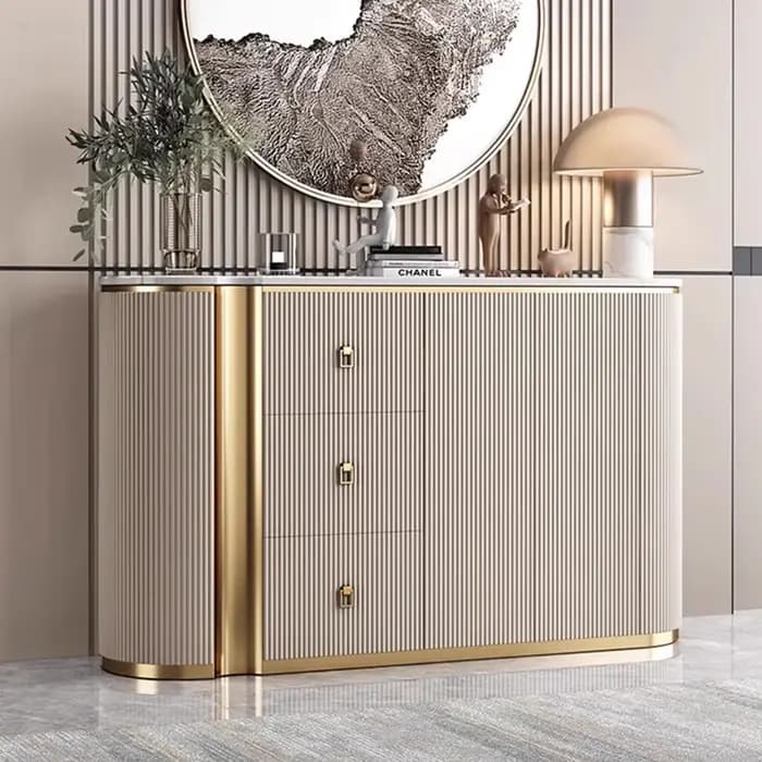 Armoires de salon Glamour Premium : Meubles de rangement de luxe léger