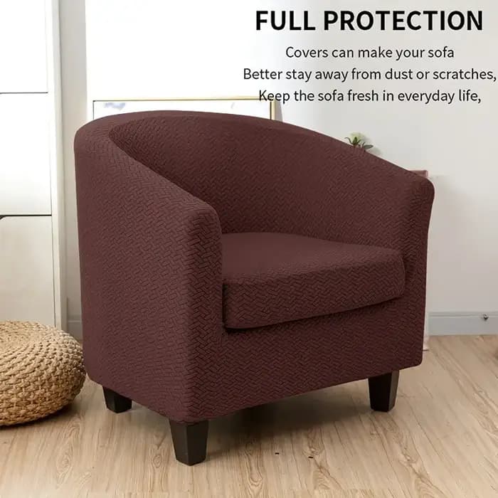 1 ensemble de housses de chaise de baignoire en Jacquard