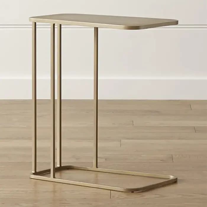 Table d'appoint de canapé en métal minimaliste moderne