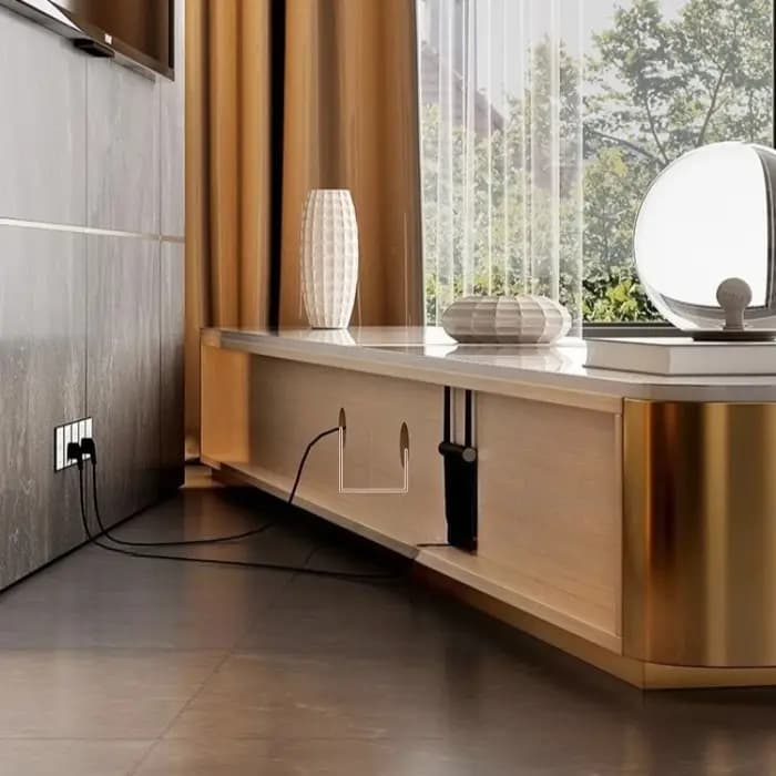 Meuble TV sur pied couleur claire