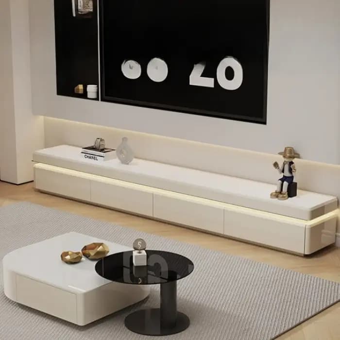 Meubles de télévision de luxe modernes minimaliste esthétique maison de poupée concepteur moniteur classement supports