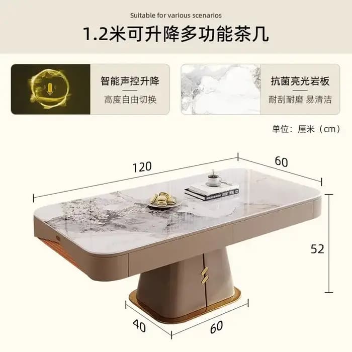 Table basse à cadre clair