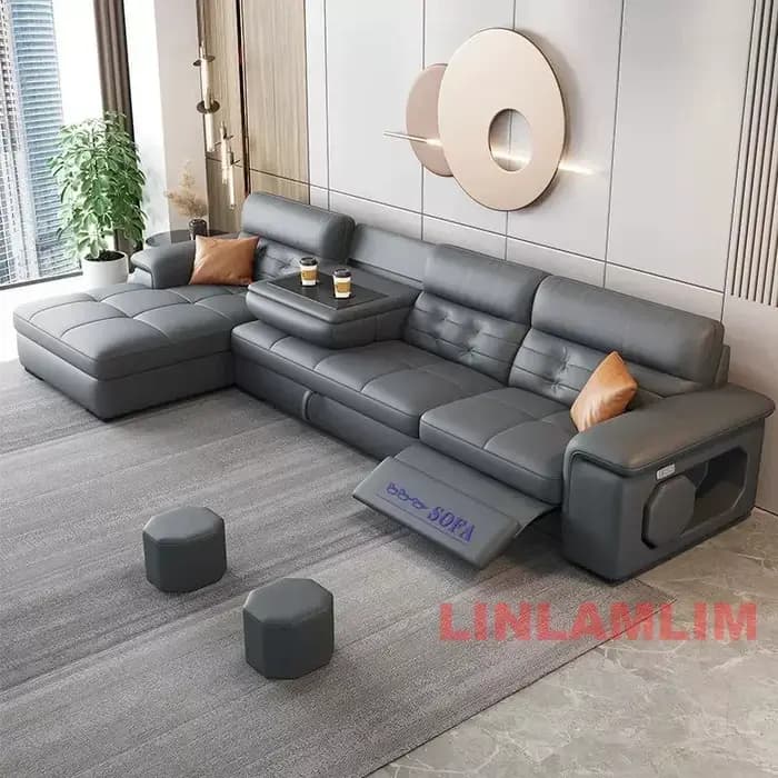 Linlamlim Canapé-lit sectionnel avec rangement