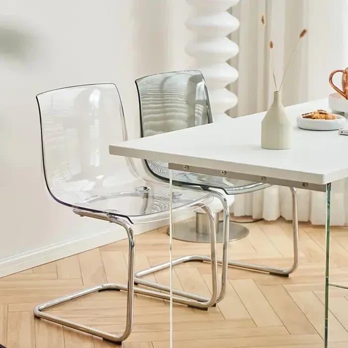 Chaises longues nordiques salon moderne Restaurant Transparent chaises de salle à manger ergonomique