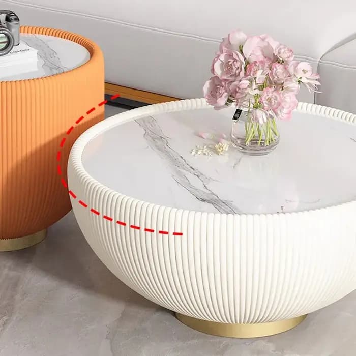 Ensembles européens Table basse ronde modulaire tendance élégante