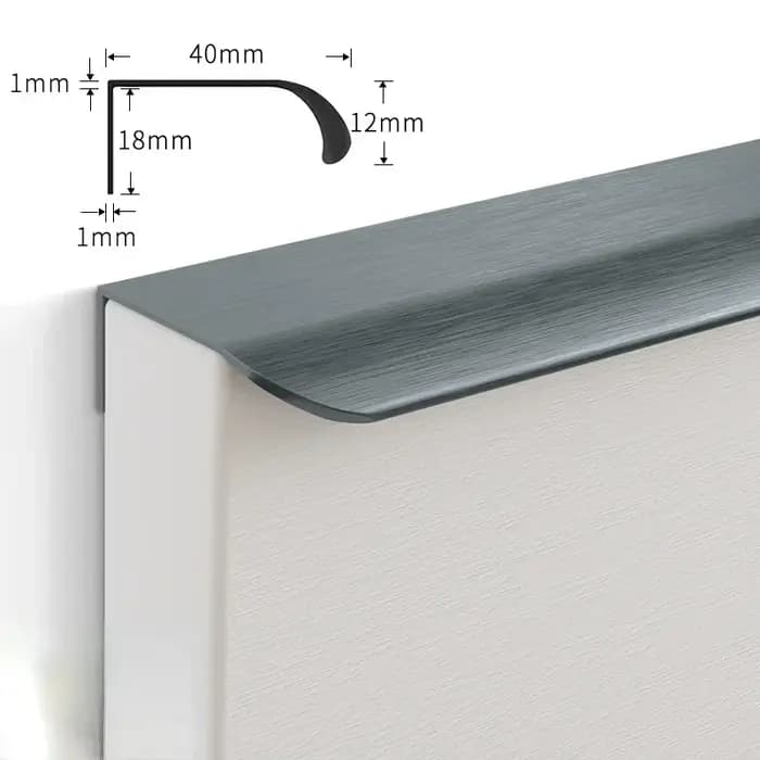Poignée de meuble tiroir Invisible intégré cuisine salle de rangement armoire coiffeuse en alliage d'aluminium poignée de porte intérieure