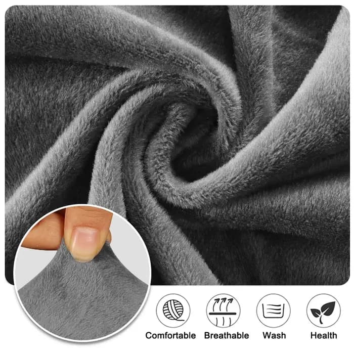 Housse de coussin de siège en tissu velours doux et lisse