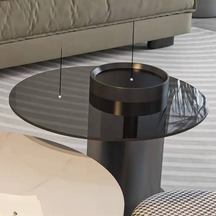 Tables basses ovales design ordinateur portable luxe italien