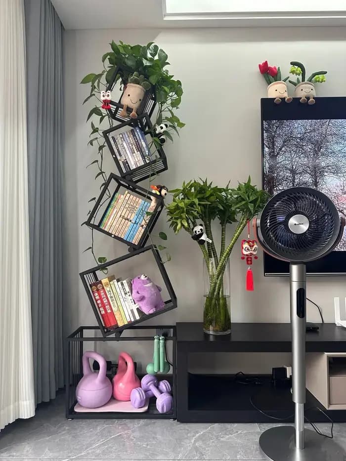 Étagère d'art en fer pour décoration de salon moderne