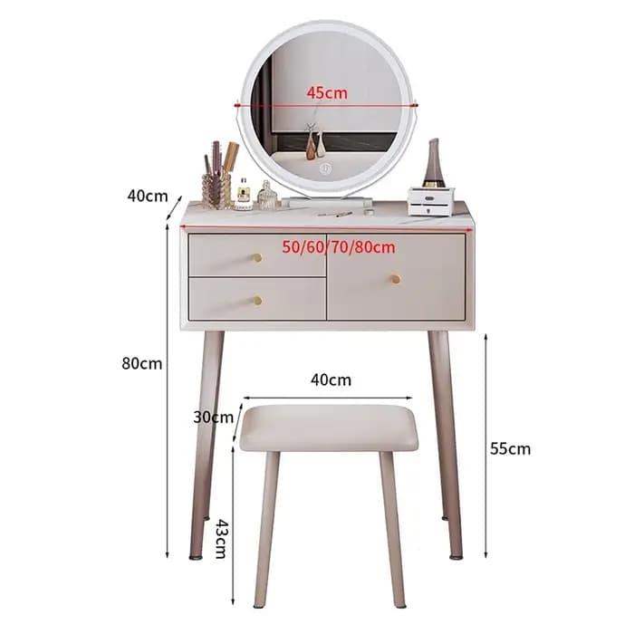 Rangement moderne vanité Table esthétique élégant luxe Glam commodes Simple De Signmakeup articles De toilette meubles De salon