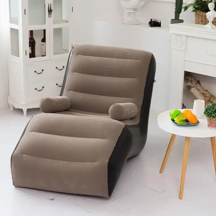 Canapé paresseux pliant, chaise longue gonflable, plis épais et durables, chaise longue de jeu compa