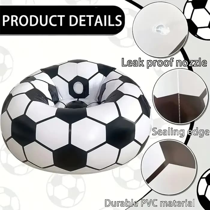 Canapé gonflable en forme de ballon de football