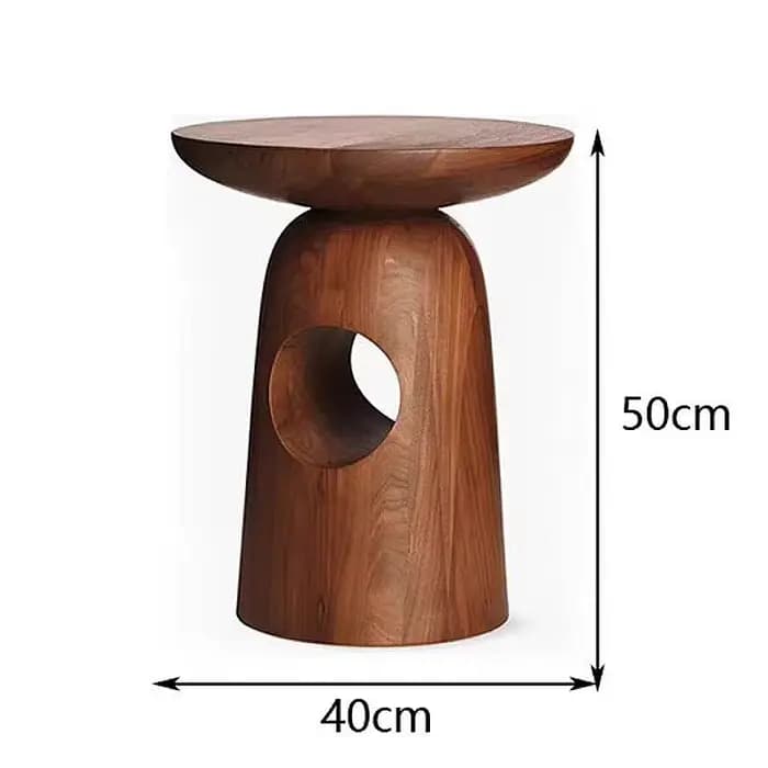 Table d'appoint d'angle en bois massif