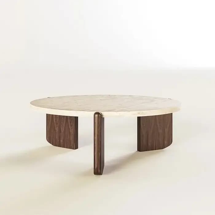 Pour Table basse ronde marbre salon nordique rond entrée Tables basses
