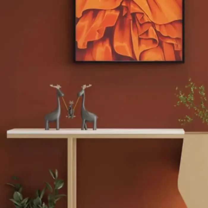 Table Console étroite en or noir