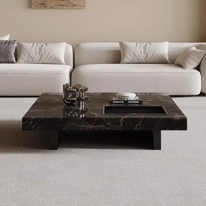 Table basse à mécanisme carré