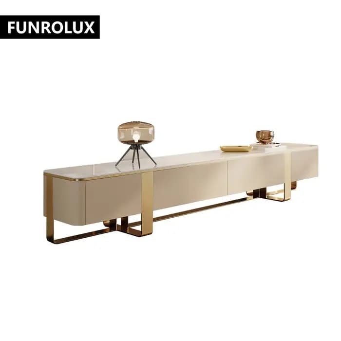 Table basse carrée en dalle de roche Simple Post-moderne de luxe léger