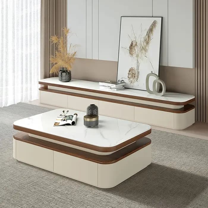 Table basse Design esthétique peu encombrante Tables basses De luxe minimalistes rangement moderne Mesa De Centro meubles De salon