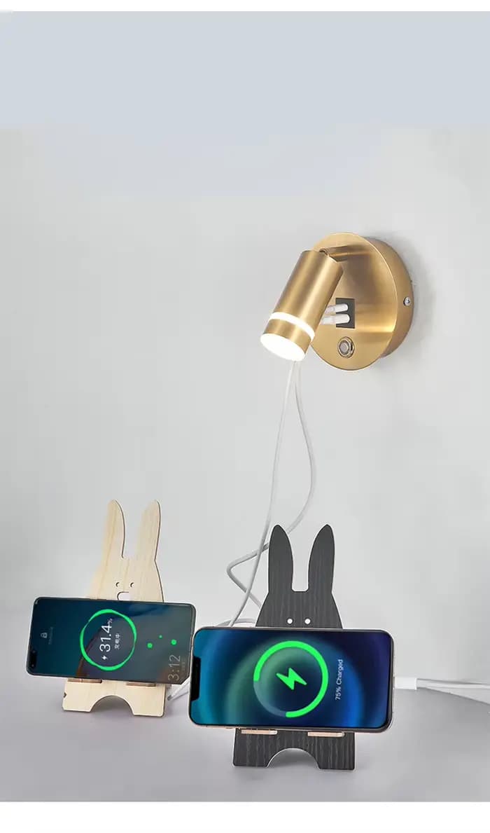 Lampe murale de lecture avec chargement USB