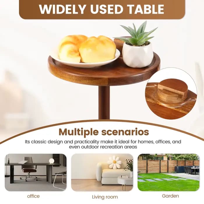 Table d'appoint ronde, petite Table à boissons pour petits espaces